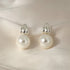18k Gold Plated Sterling Silver Minimalist Pearl Stud